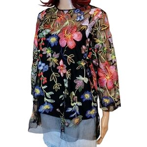 Marc Bouwer Embroidered Top - Size Small